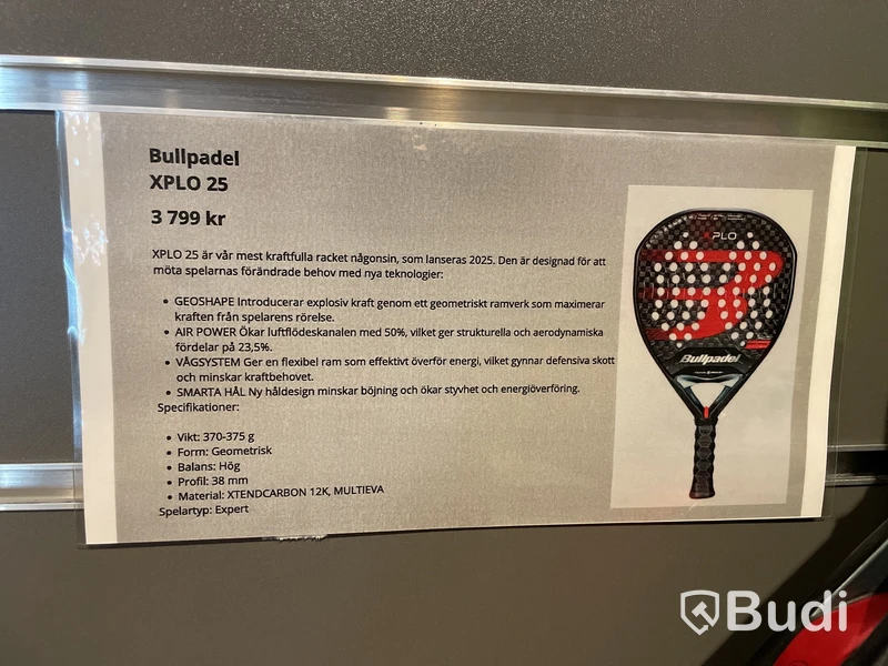 Padelracket Bullpadel - Xplo Di Nenno, 2025, ord. pris 2800 kr