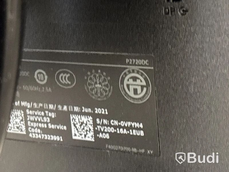 2 st. Datorskärmar, Dell P2720DC