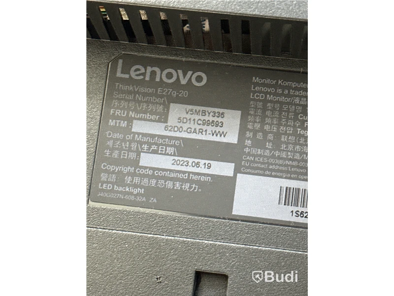 2 st. Datorskärmar, Lenovo ThinkVision