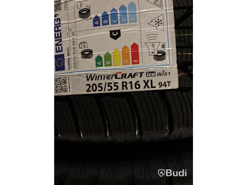 4 st. Vinterhjul Kumho 205/55R16 XL 94T