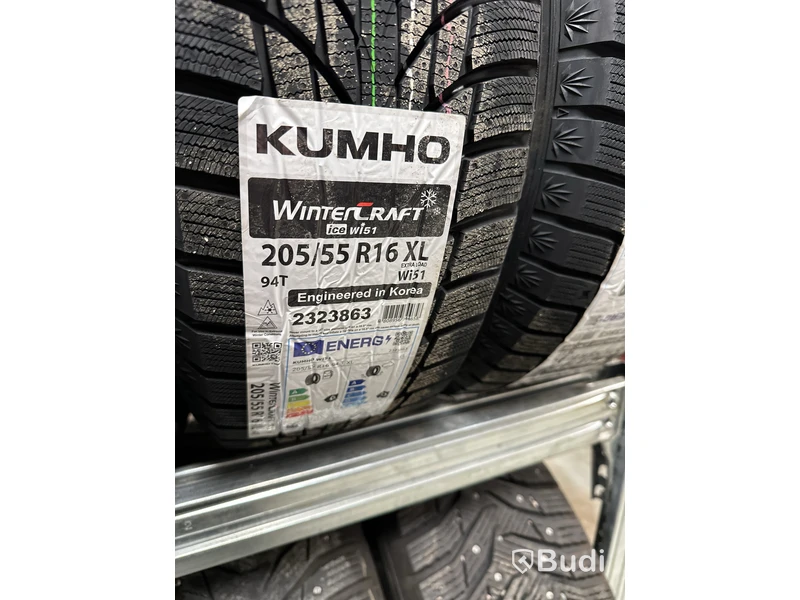 4 st. Vinterhjul Kumho 205/55R16 XL
