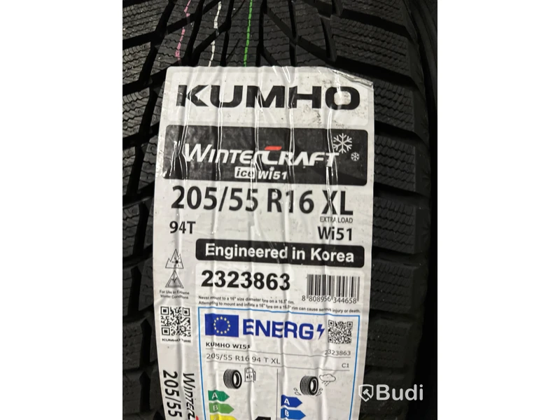 4 st. Vinterdäck Kumho 205/55R16 XL