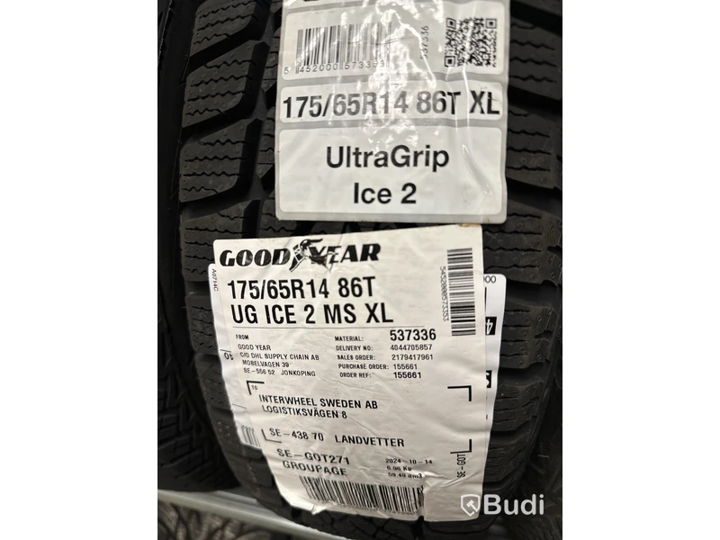4 st. Vinterdäck Goodyear 175/65R14 86 XL
