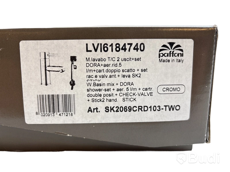 Tvättställsblandare och dusch set Tapwell, LVI6184740, krom