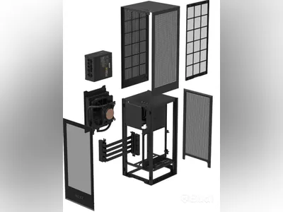 4 st. Datorchassi NZXT H1 svart