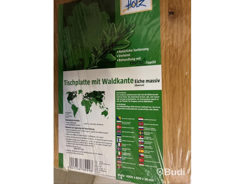 BORDSSKIVA MASSIV EK 2000X800X26MM
