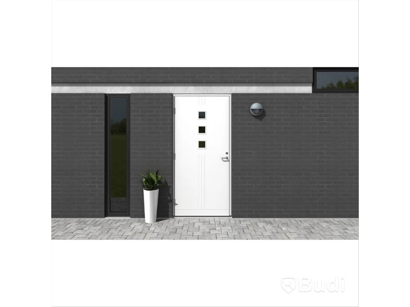 YTTERDÖRR SOLID ELEMENTS VISBY VIT 9X20 HÖGER