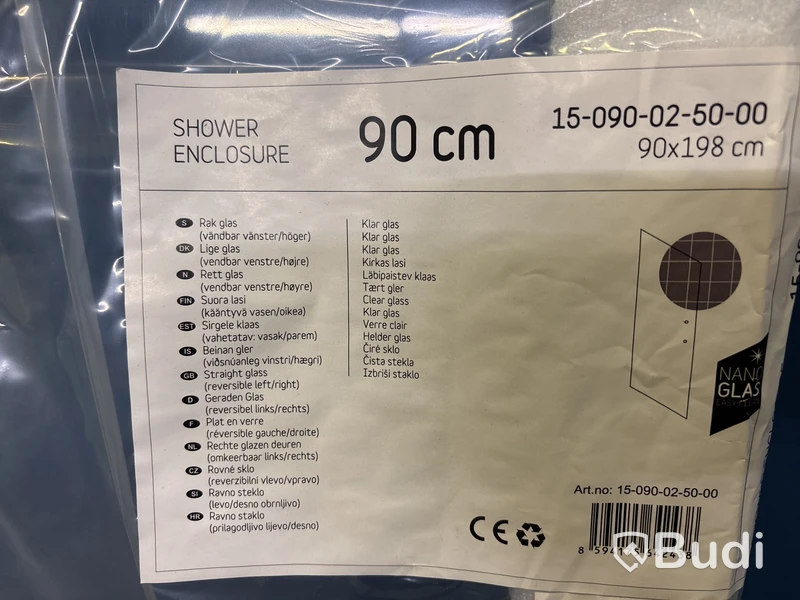 DUSCHDÖRR CAMARGUE SKÄRGÅRD RAK 90 KLAR