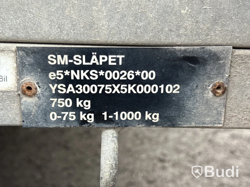 Bromsad gallervagn SM Släpet 300-1 | 750 kg | 2019