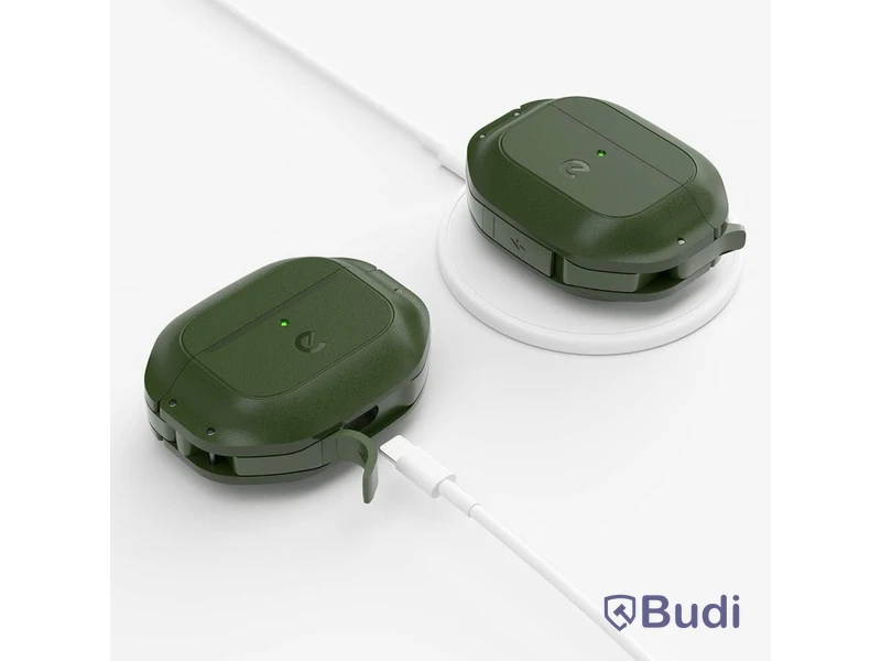 2 st. AirPods-fodral Keybudz, waterproof forest green