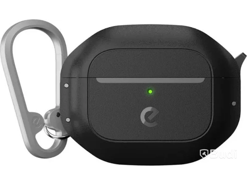 2 st. AirPods-fodral Keybudz, waterproof carbon black