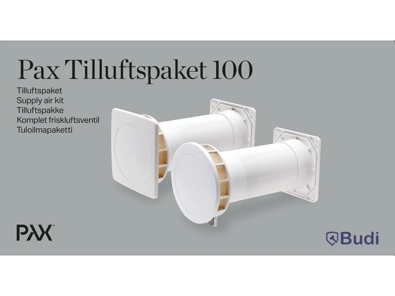 2 st. Tilluftspaket Pax, Ø100