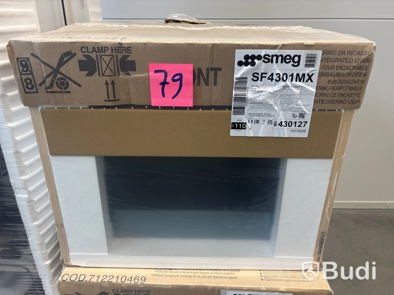 Mikrovågsugn med grill Smeg Kompaktugn 45 cm Rostfritt stål SF4301MX