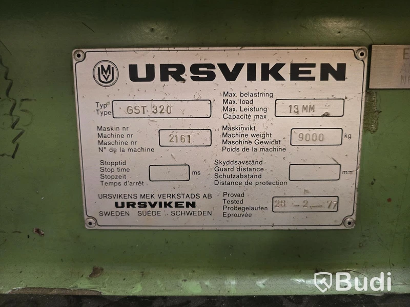 Hydraulisk gradsax | Ursviken GST 320 | 1977