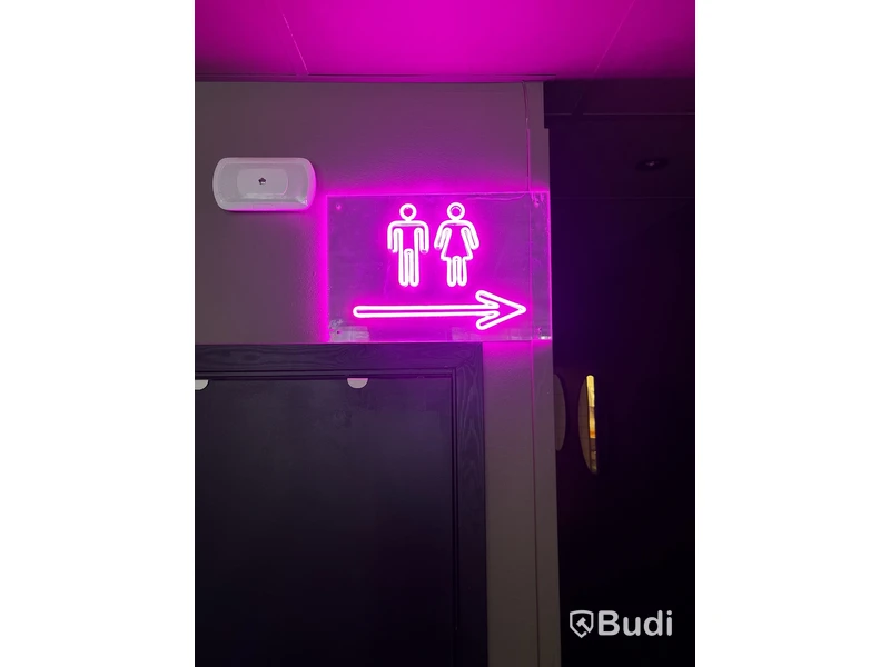 Neonskylt för WC
