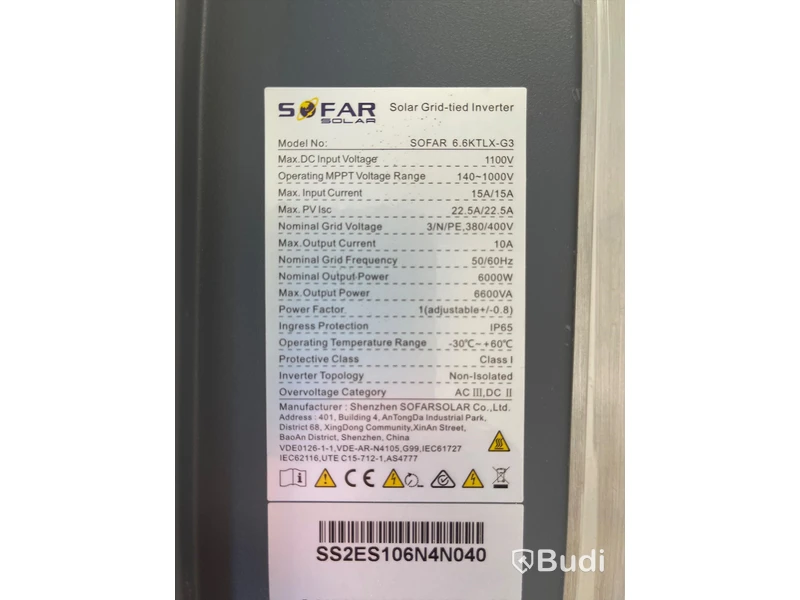 Växelriktare Sofar Solar 6.6KTLX-G3