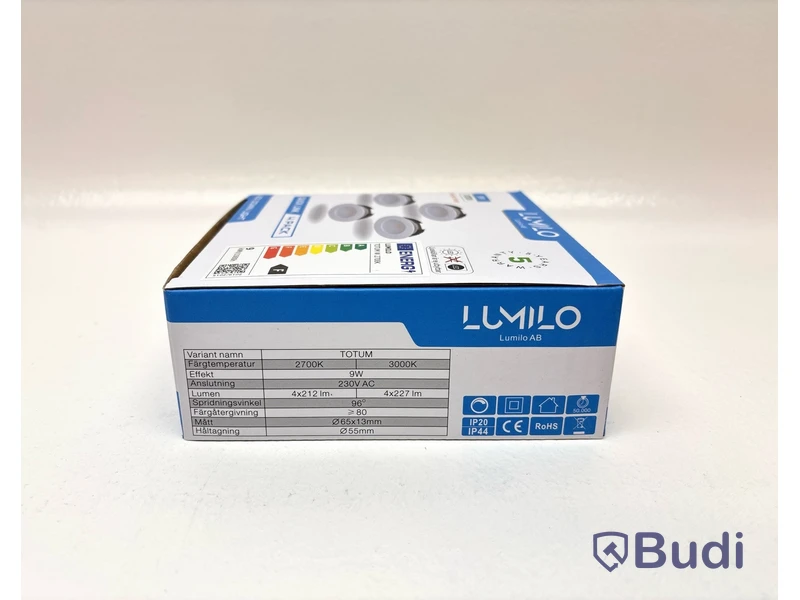 5 st. 4-pack LED-lampor Lumilo, Totum W 2700k, Quick Link