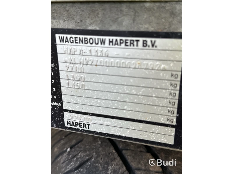 HAPERT V2700 trailer täckt bilsläp, transport