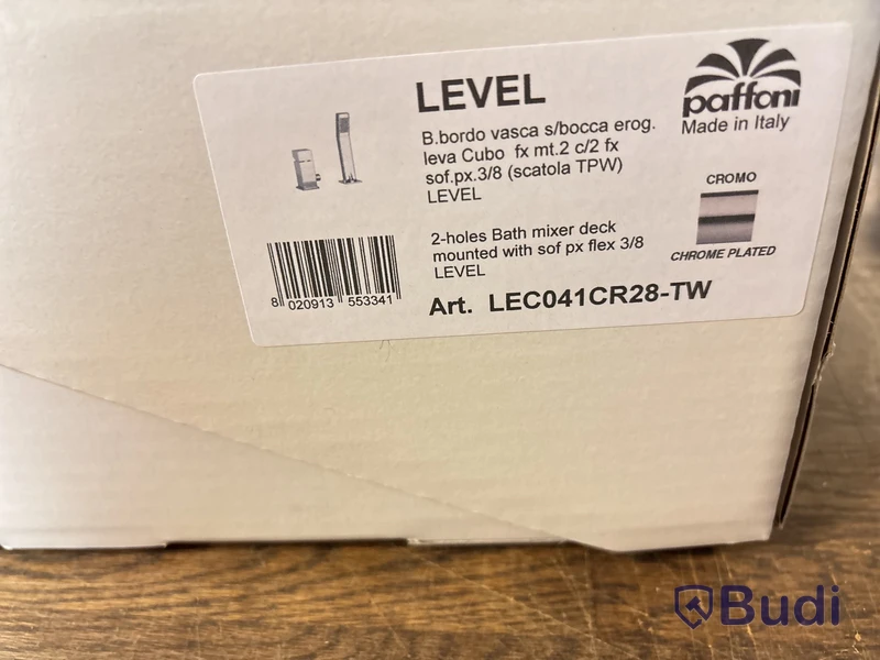 Badkarsblandare Tapwell, Level, krom