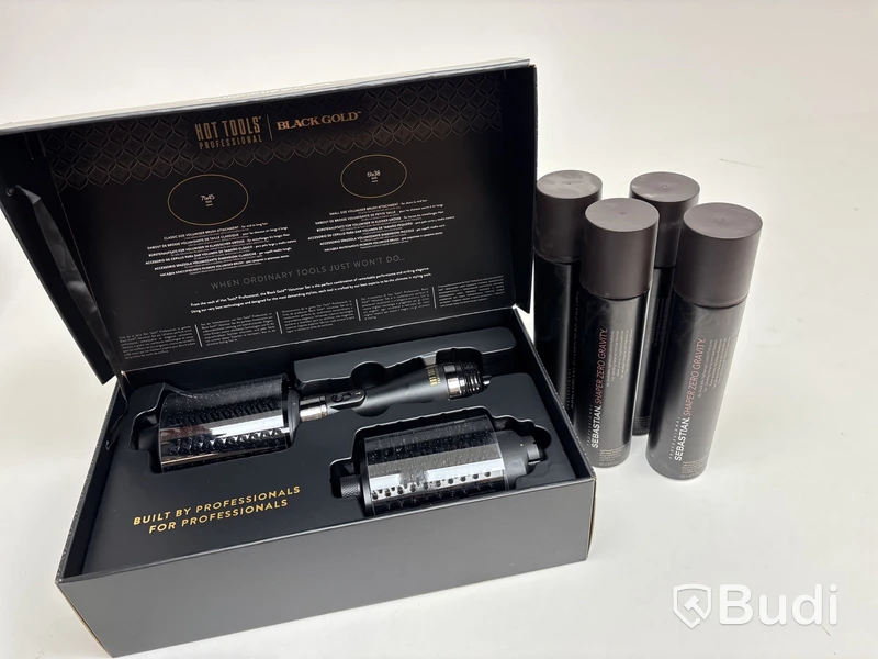 Hårfön Hot Tools Black Gold samt 5 st. Hårspray Sebastian Professional