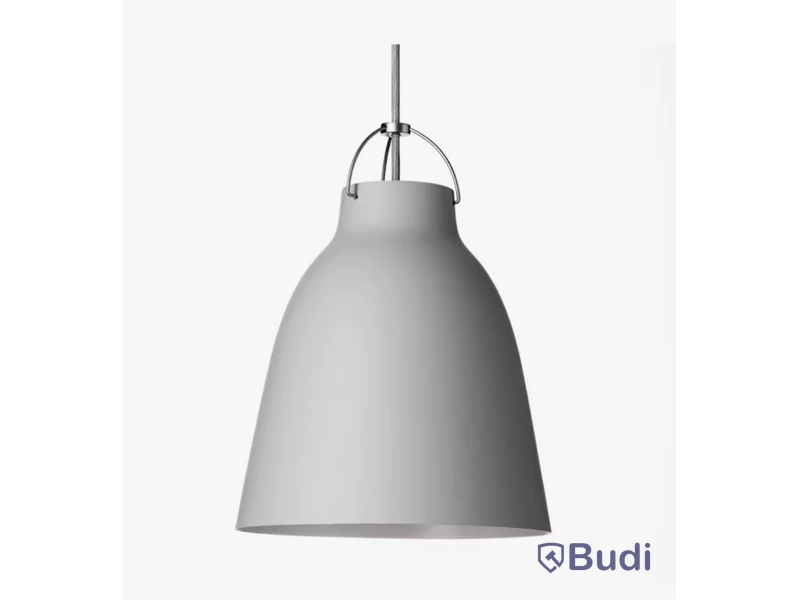 Taklampa Fritz Hansen Caravaggio P2 ljusgrå. Ord. pris inkl. moms: ca 5399 kr.