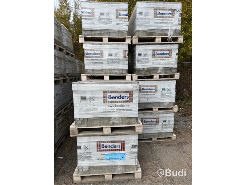 20 st. pall Markplatta Benders, 2123107B Slät Platta Skarp 350X175X100MM Grå