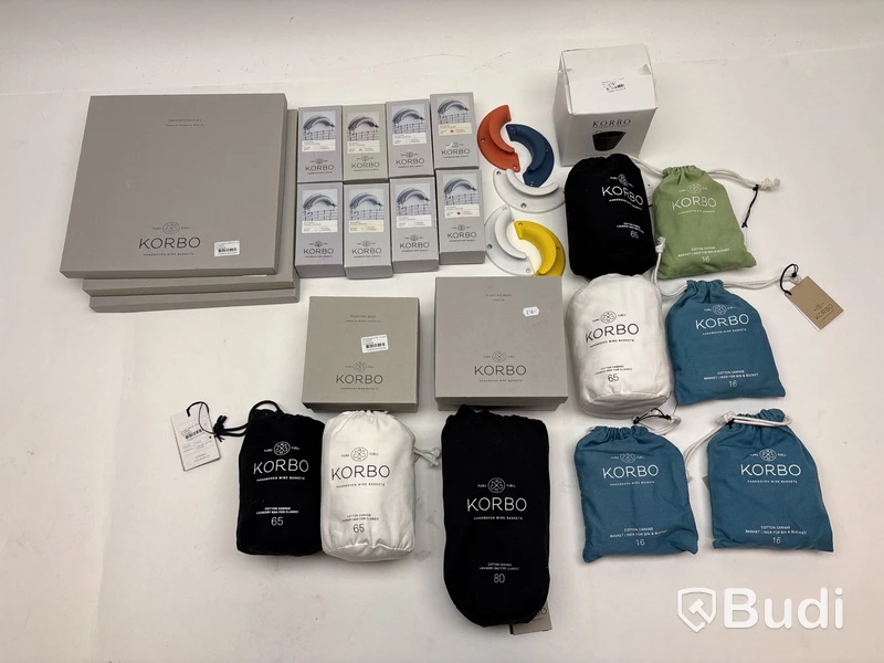 Parti med diverse Korboprodukter. Ord. pris inkl. moms: ca 8500 kr.