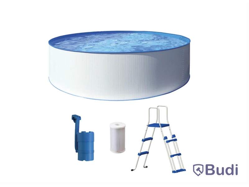 FRISTÅENDE POOL SWIM & FUN, KRETA FAMILY POOL, RUND Ø460 x 90 cm, 13.500 liter
