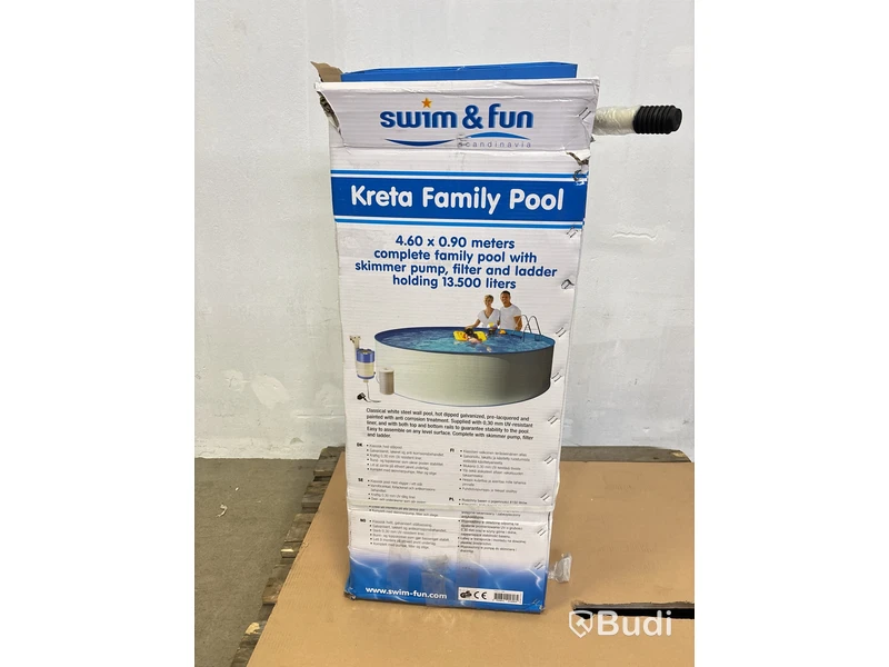 FRISTÅENDE POOL SWIM & FUN, KRETA FAMILY POOL, RUND Ø460 x 90 cm, 13.500 liter
