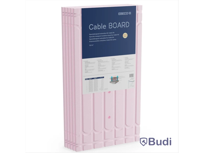 SPÅRAD ISOLERSKIVA EBECO CABLE BOARD (5-PACK), FÖR 3.6M2