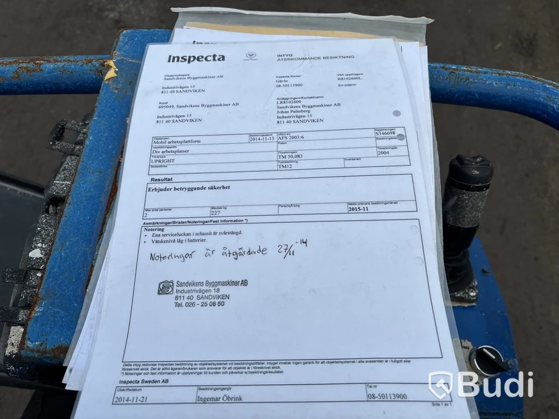 Pelarlift UPRIGHT TM12 -2004 | Reparationsobjekt