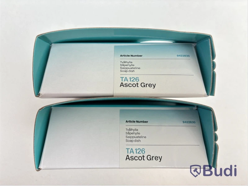 Parti med badrumstillbehör, Tapwell, Ascot grey