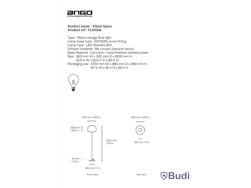 Golvlampa Ango White Space