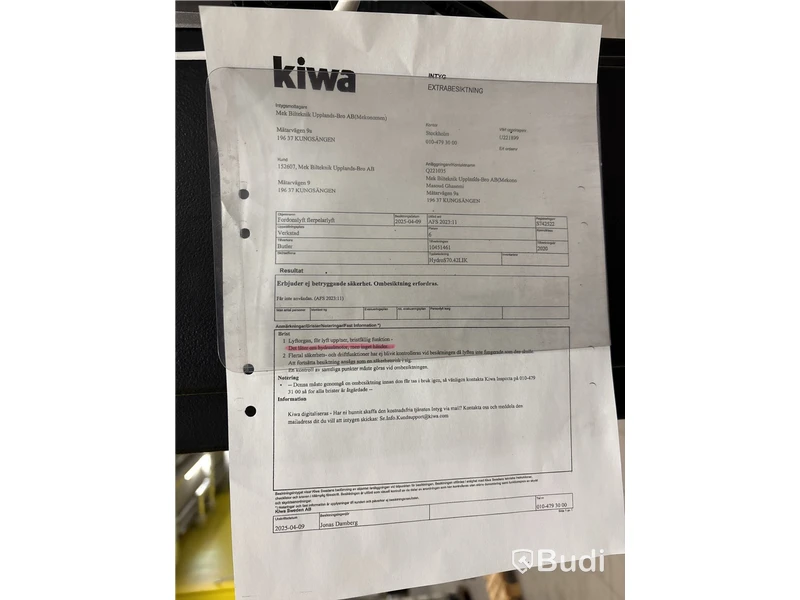 Fordonslyft / Flerpelarlyft Kiwa 4200 kg
