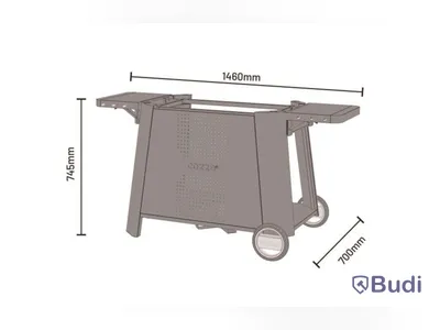 Grillvagn med sidobord Cozze, Premium XL, passar till 800-serien