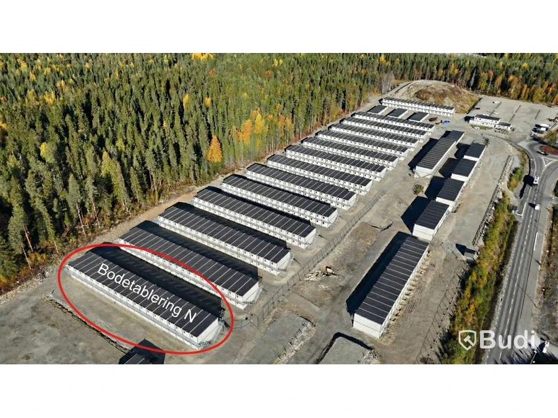 40 st Bodar med 2 lägenheter i varje (Modulby) - Etablering N (40 modular units with 2 apartments in each – Block N)