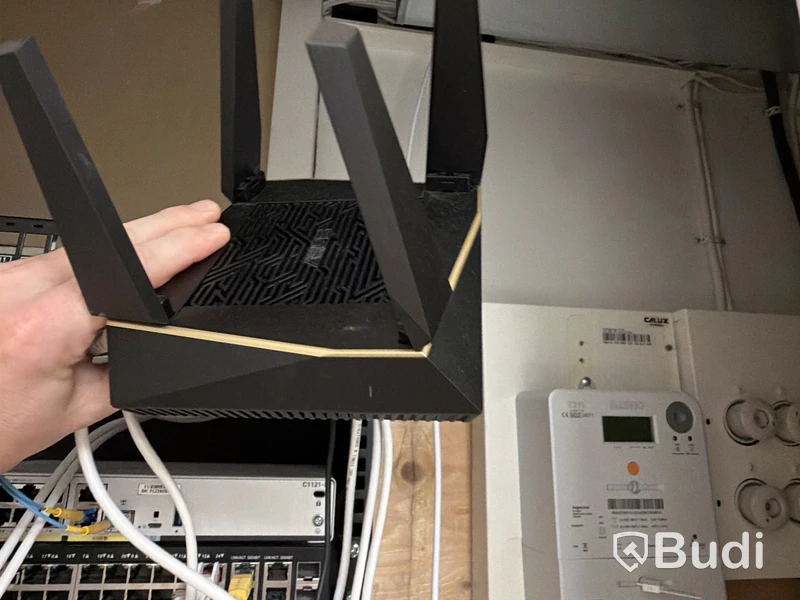 Router, ASUS, svart, nätverksutrustning