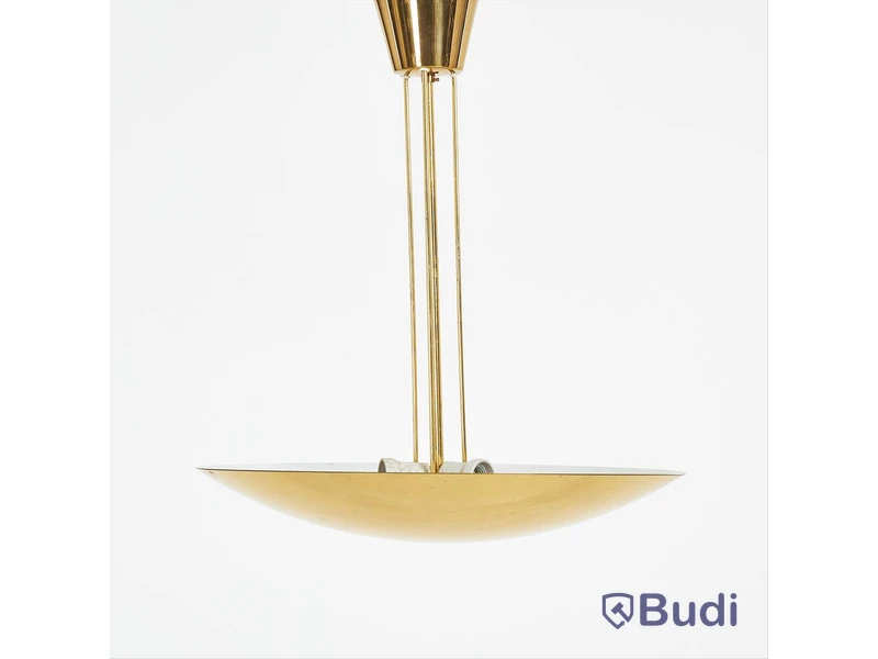Taklampa  J.T KALMÁR, modell 7026, mässing, 3 ljuskällor