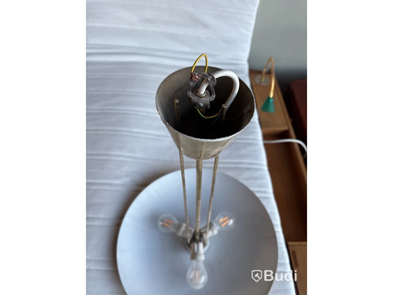Taklampa  J.T KALMÁR, modell 7026, mässing, 3 ljuskällor