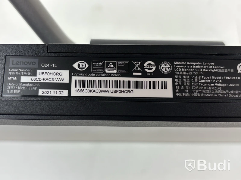 Datorskärm Lenovo Q24i-20, 24 tum