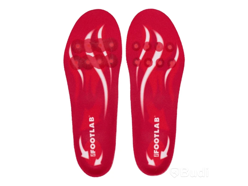 4 st. Inläggssula The footlab, Low arch röd