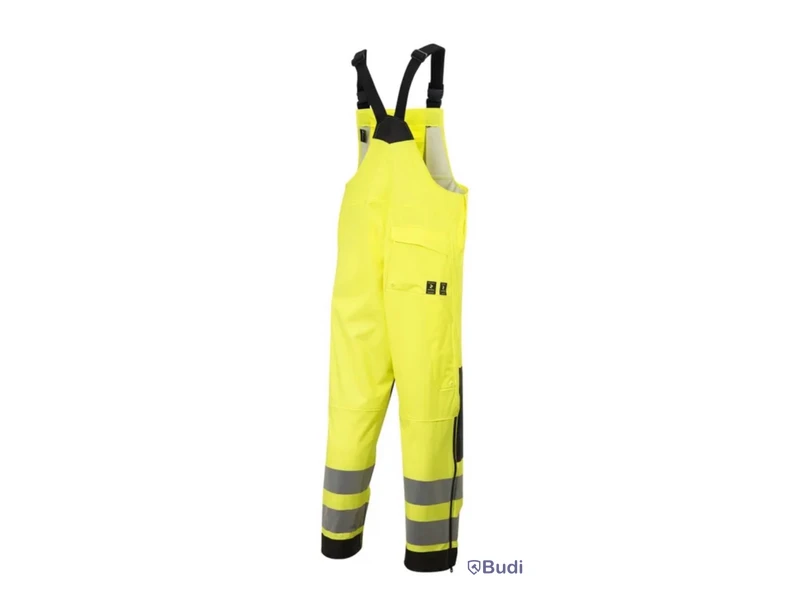 Regnbyxa med hängslen Univern, Hivis gul kl 2.