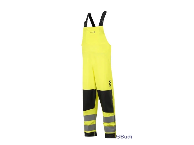 Regnbyxa med hängslen Univern, Hivis gul kl 2.
