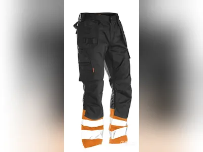MIDJEBYXA JOBMAN 2513 SVART, \/ORANGE VARSEL KL1 STL. C58