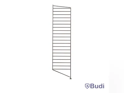 4 st. Golvgavel String, brun, 115x30 cm.
