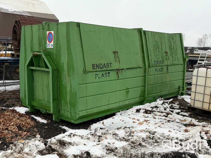 Sopcontainer med krok, grön
