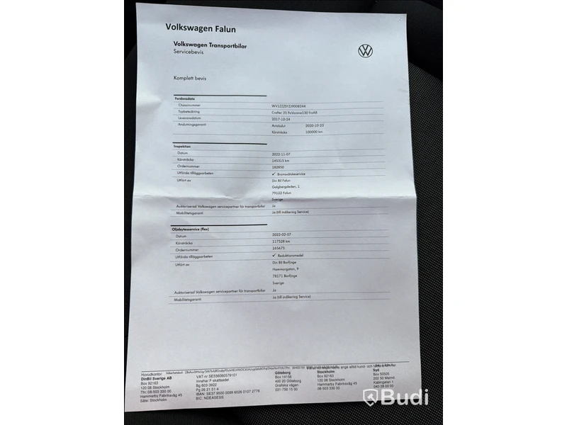 Skåpbil Volkswagen Crafter 35 2.0 TDI -2017