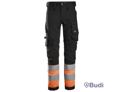 MIDJEBYXA SNICKERS 6334 SVART/ORANGE VARSEL KL1, STL. 158