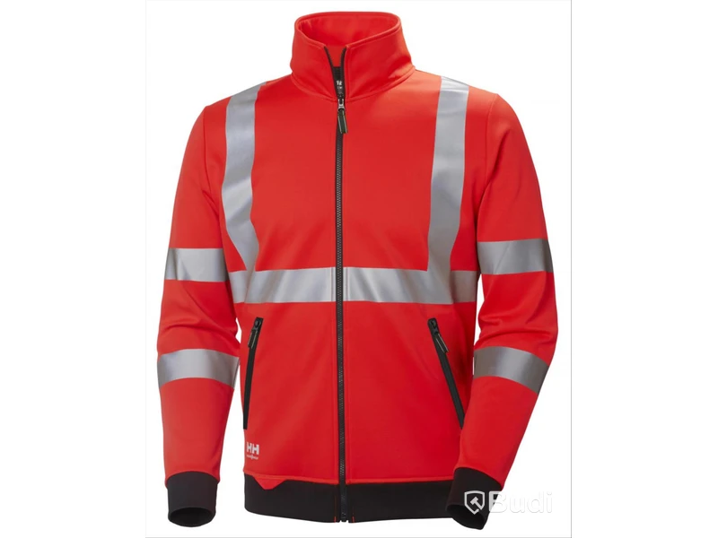 SWEATSHIRT HH 79112-160 RÖD, ADDVIS ZIP, STL. L