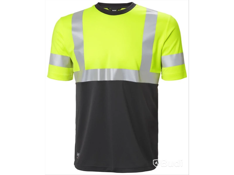 T-SHIRT HH 79254-369 GUL/SVART, VARSEL KL1 ADDVIS STL. S